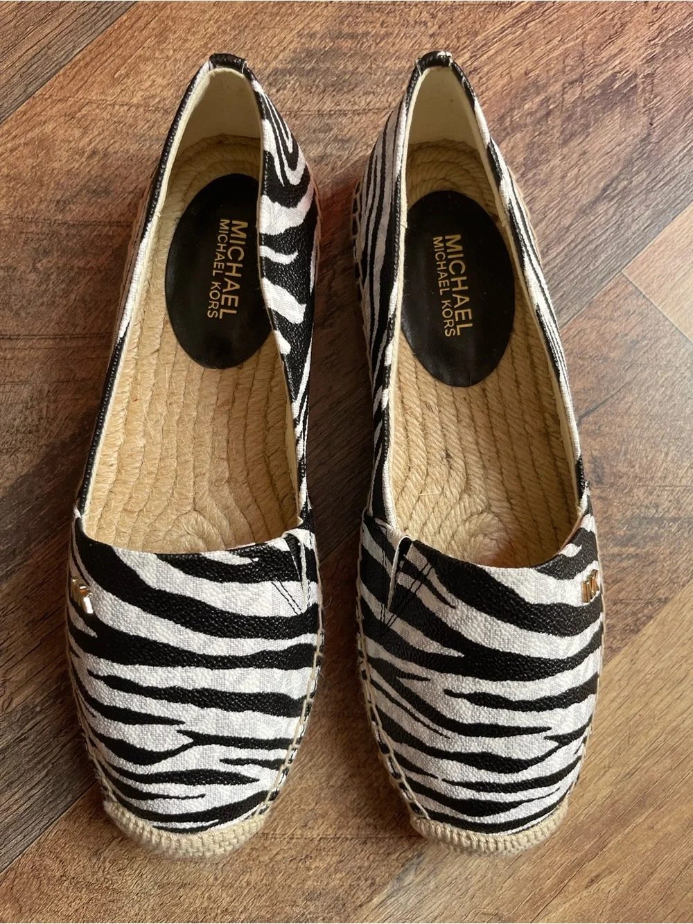 MICHAEL  Kors Zebra-Print Espadrilles - Black & White